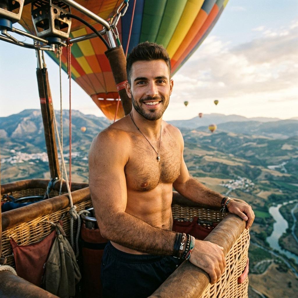 Soaring high with nothing but sky and confidence—effortless charm takes flight. 🌄 #malebeauty #nature #travel #hairy