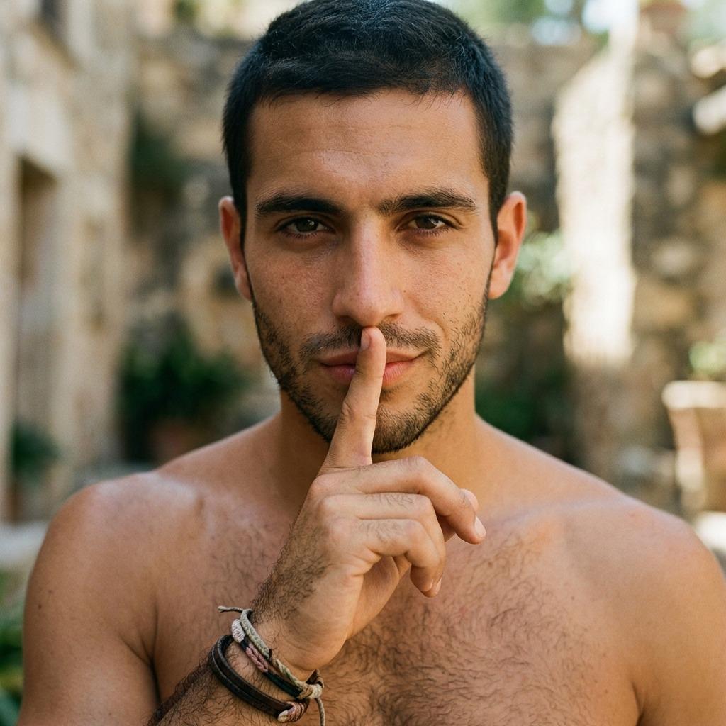 Confidence that speaks volumes—when silence is the most powerful statement. 🤫 #malebeauty #nature