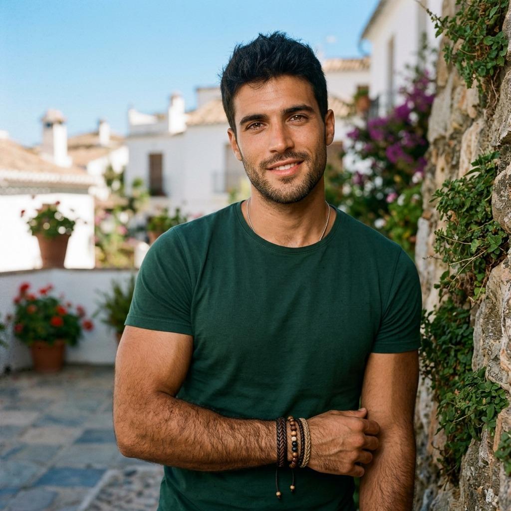 Confidence in every smile. When charm meets effortless style—pure magnetism. 🌿 #malebeauty #street