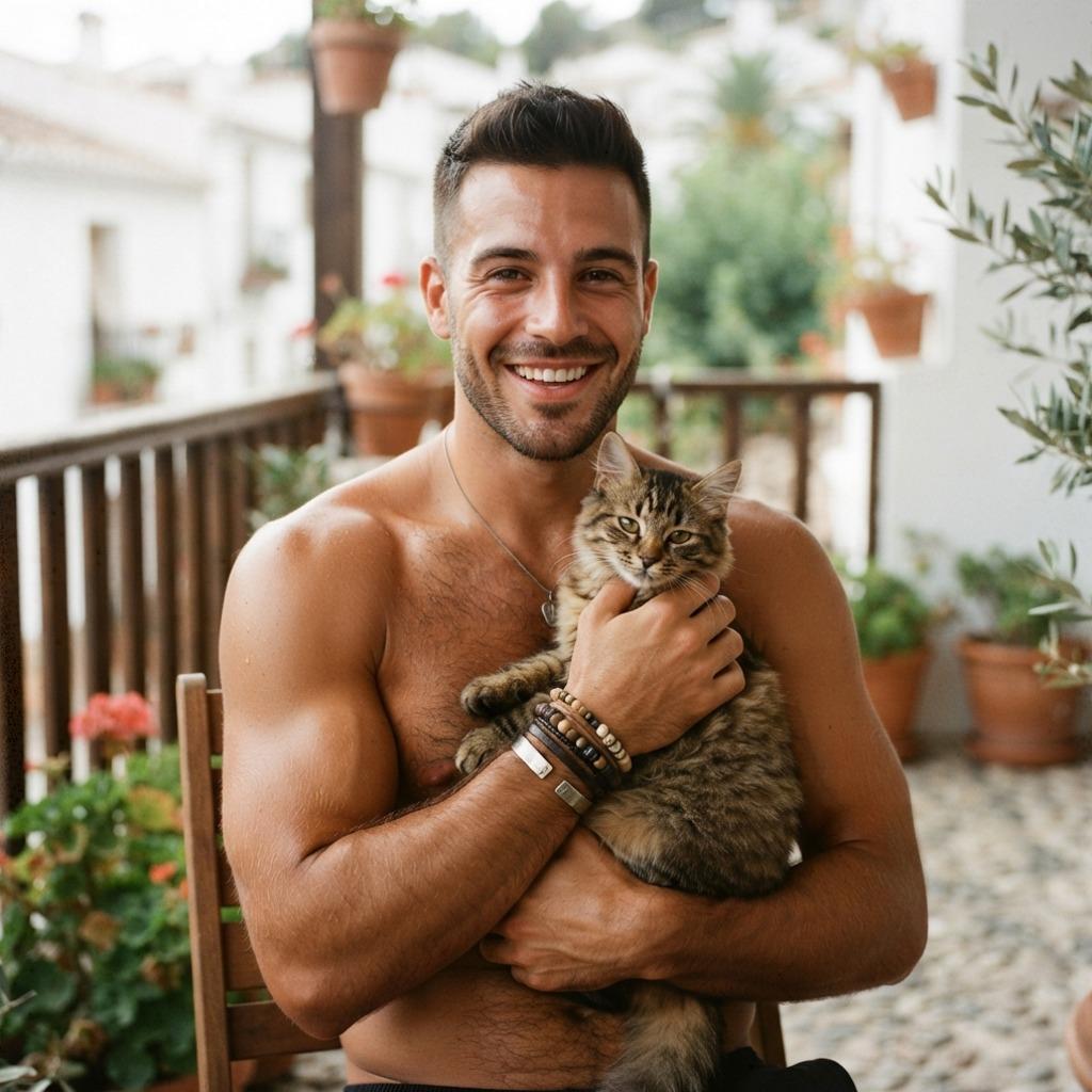 Nothing quite beats the charm of a strong, confident man cradling a little furry treasure. Pure, effortless beauty with a...