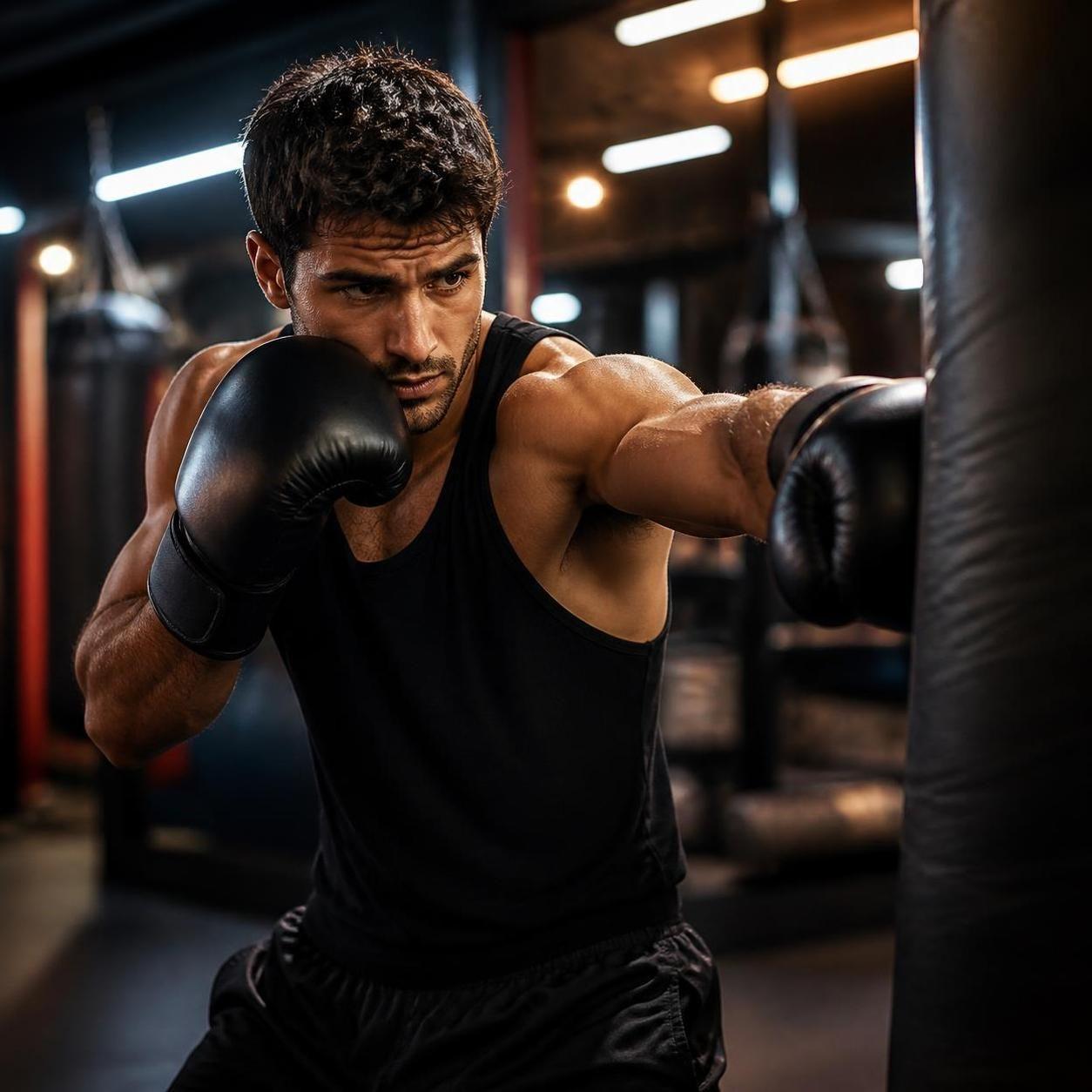 Nothing like the raw power and precision of a man honing his strength. This fighter’s focus is pure art—every punch a...