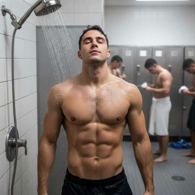 Nothing beats the raw beauty of a fit guy stepping out of the shower. 💦🔥 Celebrate masculinity in all its glory. #shower...
