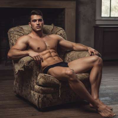 Celebrating raw masculinity in its purest form. 💙🔥 #bedroom #underwear #athlete