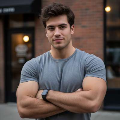 Celebrating raw strength & beauty! 💪 Check out this stunning shot of a fit guy flexing his arms—pure masculine perfection. 🔥...