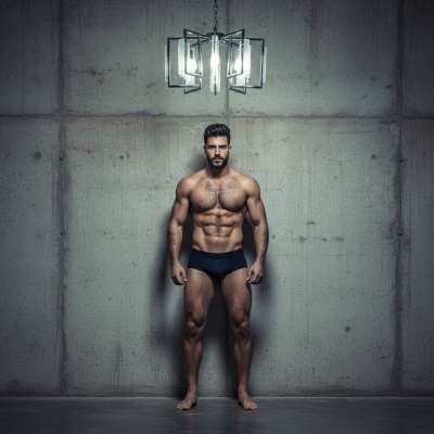 Celebrating raw masculinity! 💪 Check out this stunning shot of a fit guy rocking his confidence in nothing but his...