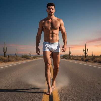 Sun-kissed skin, confident strides—there’s nothing like the raw beauty of a man embracing his freedom. 🌞💙 #nature #underwear...