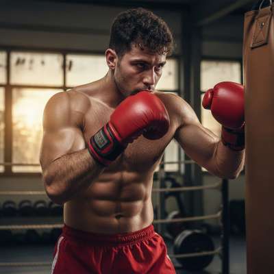 Sweat, strength, and sheer masculinity—this boxer’s dedication is as inspiring as his physique. 💪🔥 #gym #athlete #wet...