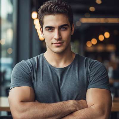 Celebrating raw masculinity 💪🏻. This guy’s confidence is everything—strong arms, sharp gaze, and an energy that commands...