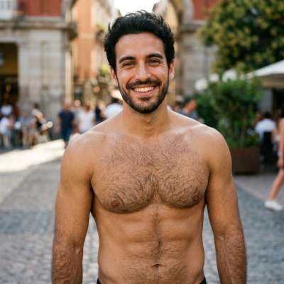 Every inch of him is pure art. The kind that makes you pause and stare. 🔥 #street #hairy #travel