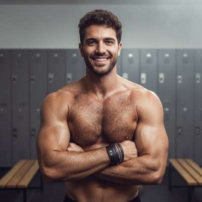 Every time he flexes, the world pauses to admire. Gym goals? More like art. #gym #selfie