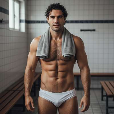 Every poolside moment is a celebration of strength and beauty. #lockerroom #underwear #athlete #gym