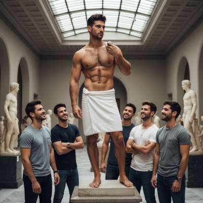 Every masterpiece deserves to be admired. This living sculpture in the museum is pure art. #malebeauty #antiquity #athlete...