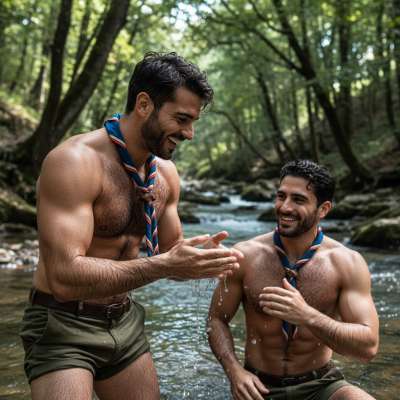 #nature #couple #scout #wet
