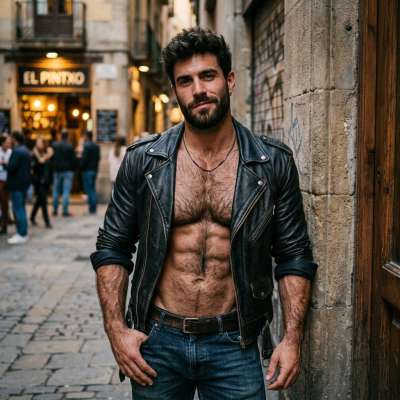 Every curve, every line—nature’s masterpiece. The confidence to own it? Pure art. 🔥 #malebeauty #street #hairy