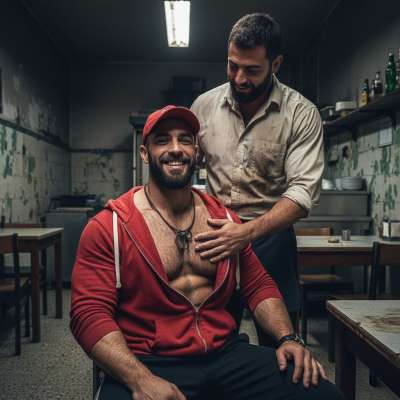 Every touch tells a story. Celebrate the art of desire. 🔥 #malebeauty #kitchen #couple