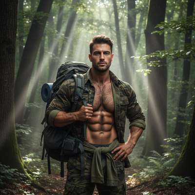 Hot military flex! That uniform barely contains those sculpted pecs. Pure masculine power on display. #nature #military