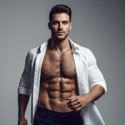 Every inch of him is pure art—shirt undone just enough to tease. The kind of beauty that stops time. 🔥 #malebeauty #studio...