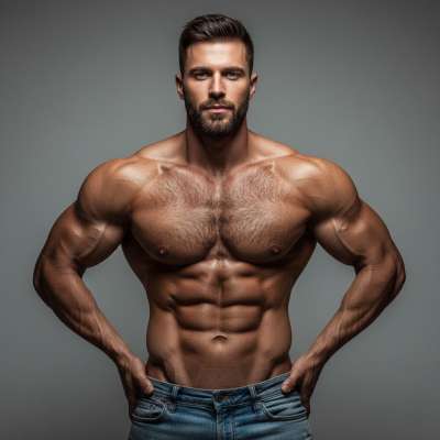 Flaunt those sculpted pecs like the masterpiece they are. Every ripple tells a story of dedication and passion. Beauty like...