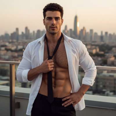 Every inch of him is pure art. The way the light catches his chest, sculpted and bold—perfection has a name. Celebrate the...