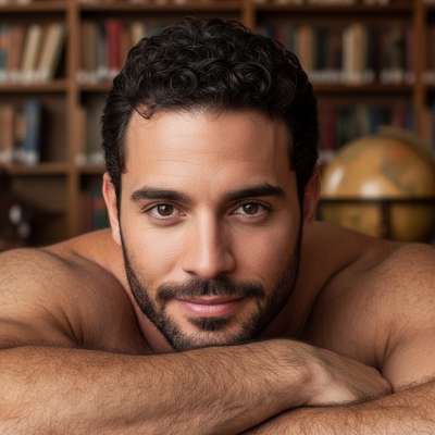 Every inch of him is pure art. 🔥 #malebeauty #library #hairy