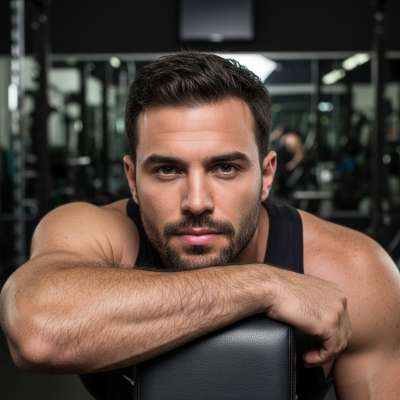 Every drop of sweat glistening under the gym lights—pure art. 🔥 #malebeauty #gym #athlete