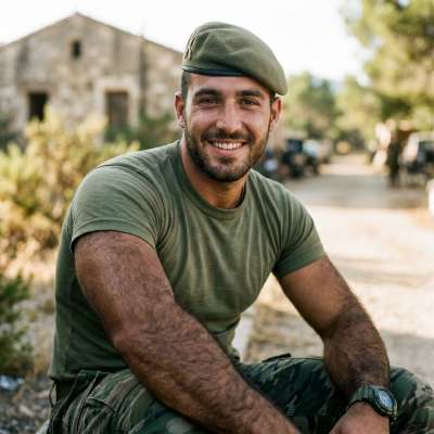 Hot military man in uniform, hairy and proud. Every inch of him is pure confidence. Celebrate the beauty of masculinity at...
