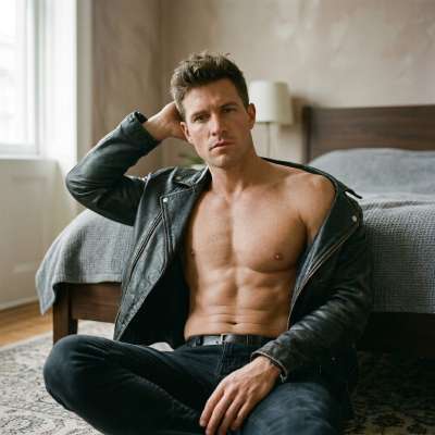 Every flex deserves a spotlight. The way that jacket clings to those sculpted pecs? Pure art. Celebrate the beauty in every...