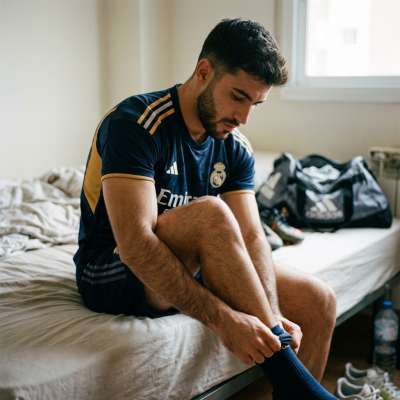 Every curve of his body is pure art. The way he slips on those socks? Pure seduction. 🏳️‍🌈 #malebeauty #bedroom #athlete