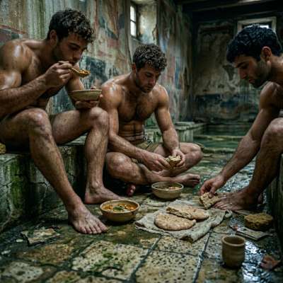 Gladiators never looked this good—raw power, ancient muscles, and a feast fit for legends. Who needs Spartans when Rome’s...