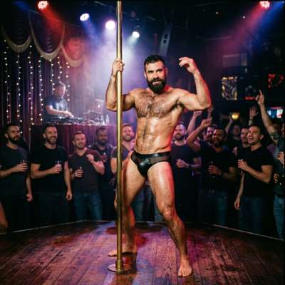 Hot lights, tight moves—this performer owns the stage with every step. Pure magnetism in motion. 🔥 #malebeauty #underwear...