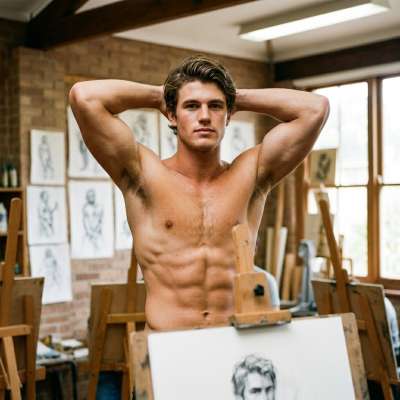 Every artist’s dream: a masterpiece in the making. Witness the raw beauty of masculinity captured in motion. #malebeauty...