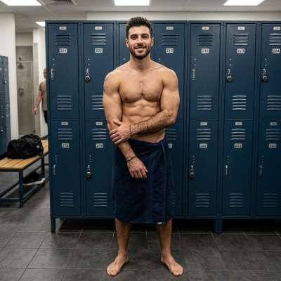 Every time he steps into the locker room, confidence walks in with him. Pure, unfiltered masculinity at its finest....