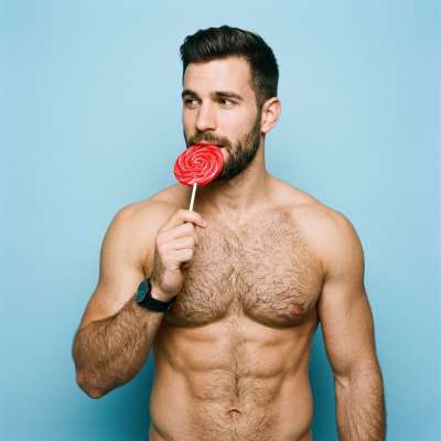 Every inch of him is pure temptation. 🍭🔥 #hairy #studio