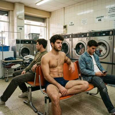 Every Sunday morning, laundry day just got a little hotter. 🔥 #malebeauty #laundry #athlete