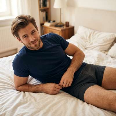 Every inch of him screams perfection. 😍 Who’s ready to lose their mind over this smile? #bedroom