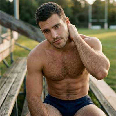 Every time this rugby hunk flashes that smile, the stadium lights dim just to highlight his presence. 🏉🔥 #athlete #underwear...