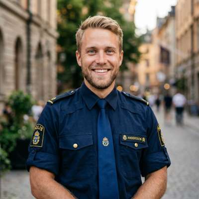 Every smile from a man in uniform is a masterpiece. #malebeauty #police #street