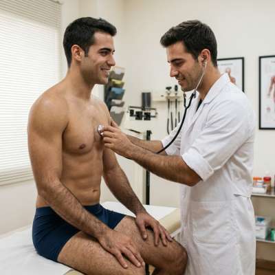 Celebrating the beauty of masculinity in every form. A doctor's visit never looked this good. #malebeauty #doctor #couple...