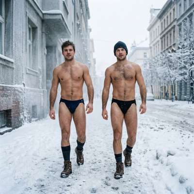 Frosty streets, hot bodies. Nothing beats the contrast of icy air and pure confidence. Who’s ready to turn up the heat? 🔥...