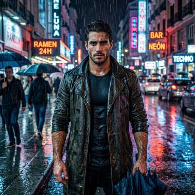 Every drop glistens on his skin, turning him into a living masterpiece. Nature’s own wet dream. #street #wet