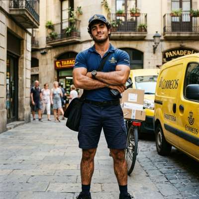 Every delivery guy’s got a glow-up that deserves a standing ovation. 🔥 #malebeauty #street #delivery #athlete #worker