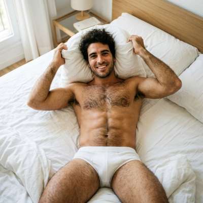 Every morning should start with a view like this. Pure confidence, pure beauty. 🔥 #malebeauty #bedroom #underwear