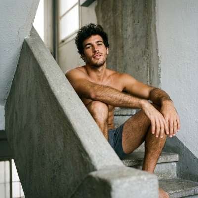 Every step up is a view worth savoring. #malebeauty #studio #athlete