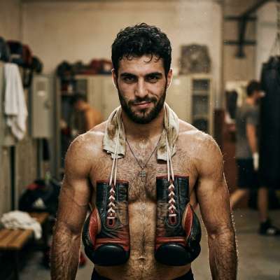 Every punch tells a story, but his beauty steals the show. 🥊✨ #lockerroom #athlete #gym #underwear