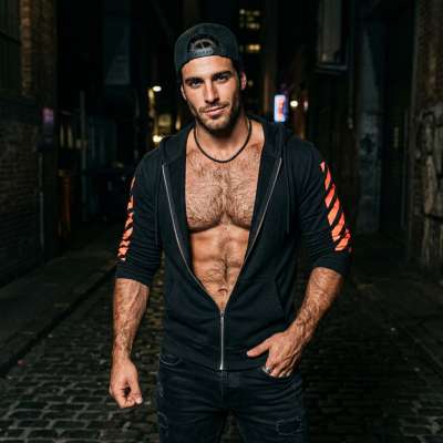 Every inch of him is pure art—toned, tanned, and teasing. The way that hoodie hangs open? Absolute sin. 🔥 #malebeauty...