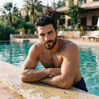 Every dip in the pool just highlights how every inch of you is pure art. 💦🔥 #pool