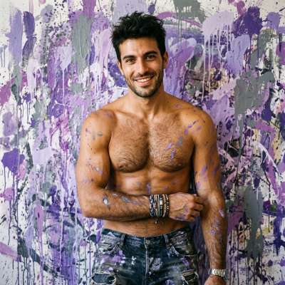 Every splash of paint, every bold stroke—this is art in motion. Celebrate the raw beauty of masculinity with every vibrant...