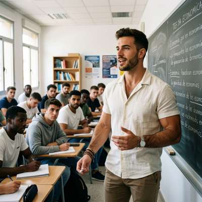 Every lecture with this professor is a masterclass in elegance and intellect. Who needs textbooks when you’ve got this view?...