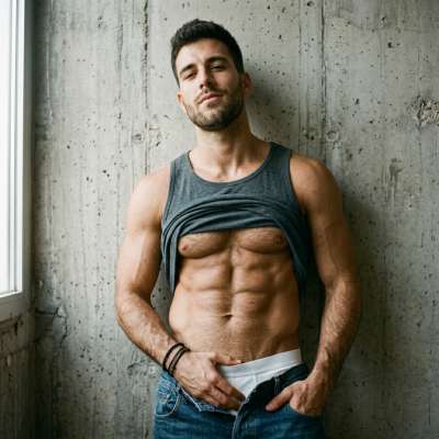Every ripple of his abs tells a story of dedication and passion. Celebrate the art of the male form with us. #malebeauty...