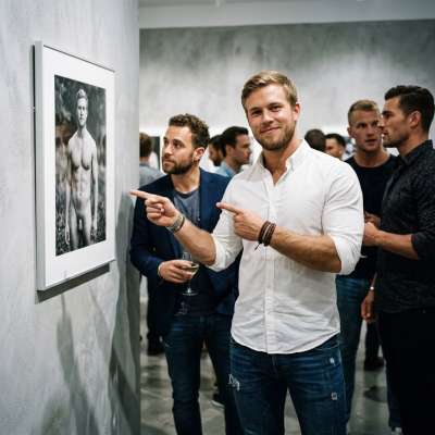 Every body deserves to be celebrated. Check out this stunning display of masculine beauty at the exhibition. #malebeauty...